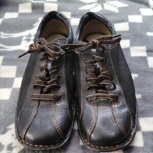 Børn Men’s Black Leather Lace-Up Casual Comfort Shoes W31015 | Size 10 (EU 42)